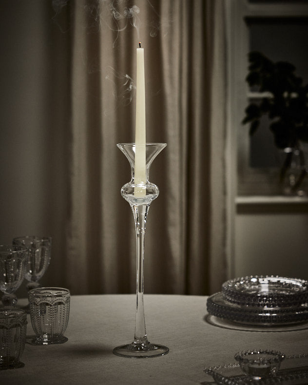 Somerton Tall Clear Glass Candle Holder