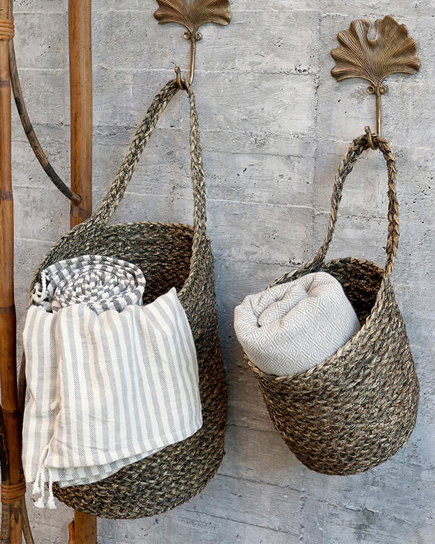 Set of 2 Seagrass Bathroom Baskets