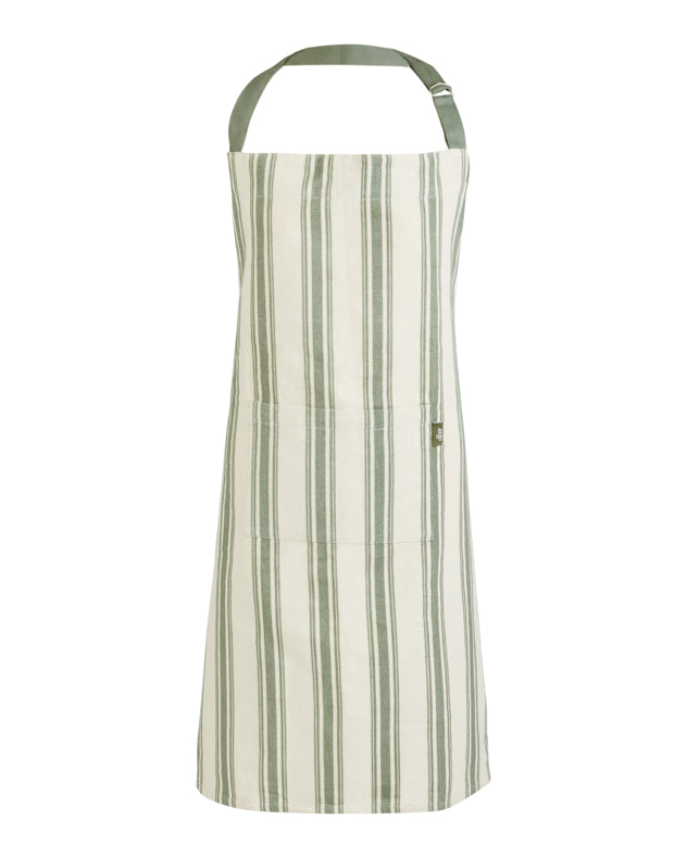 3pc Green Stripe Cotton Kitchen Set