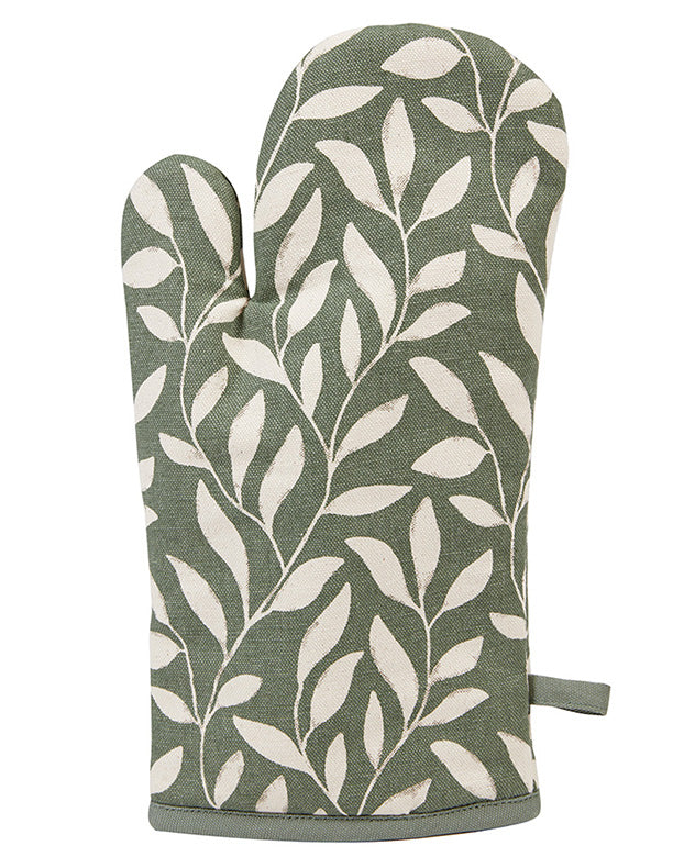 Green Leaf Cotton Oven Glove