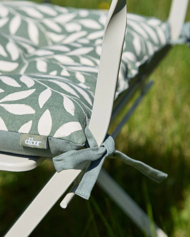 Corner of Green Leaf Cotton Seat Pads