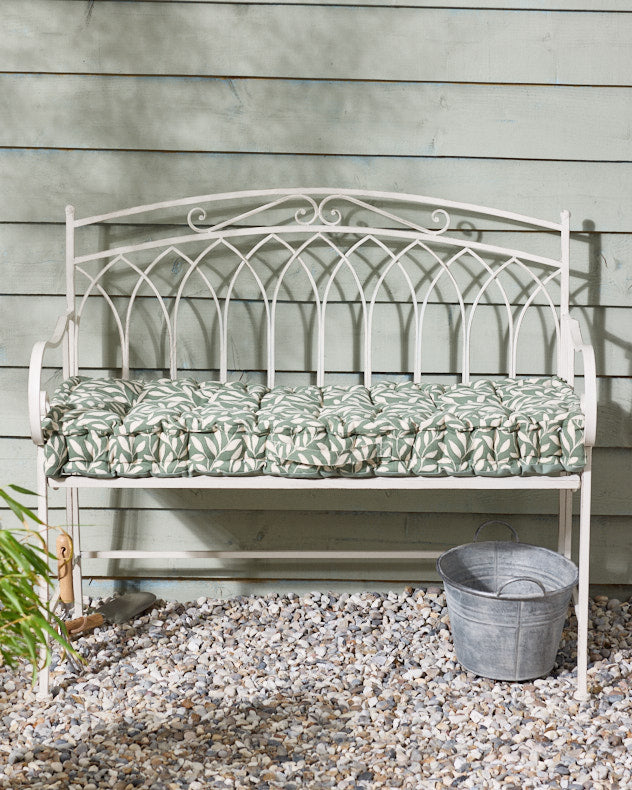 Cream garden bench cushion hot sale