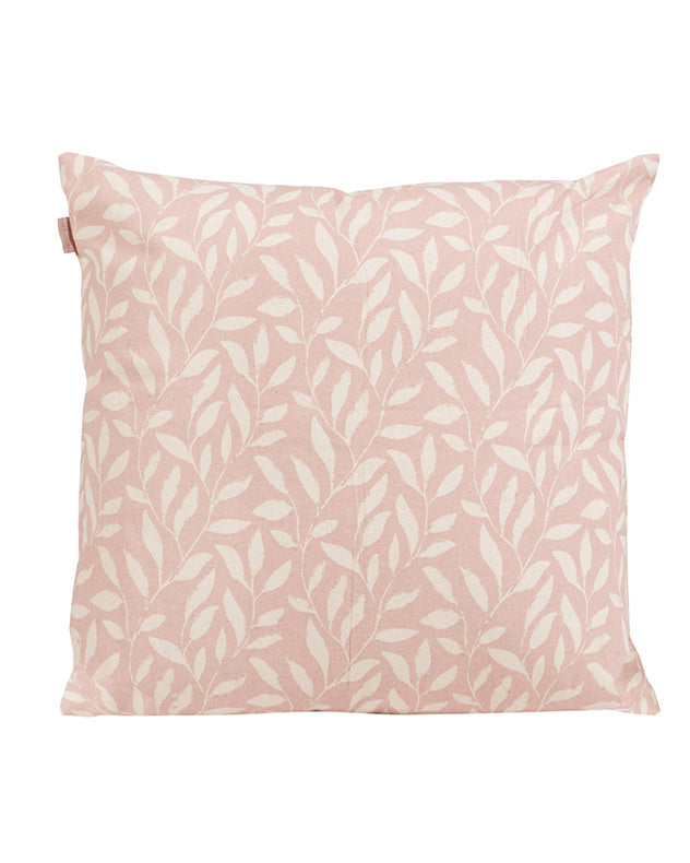 Rose Blush Leaf Cotton Cushion 50cm