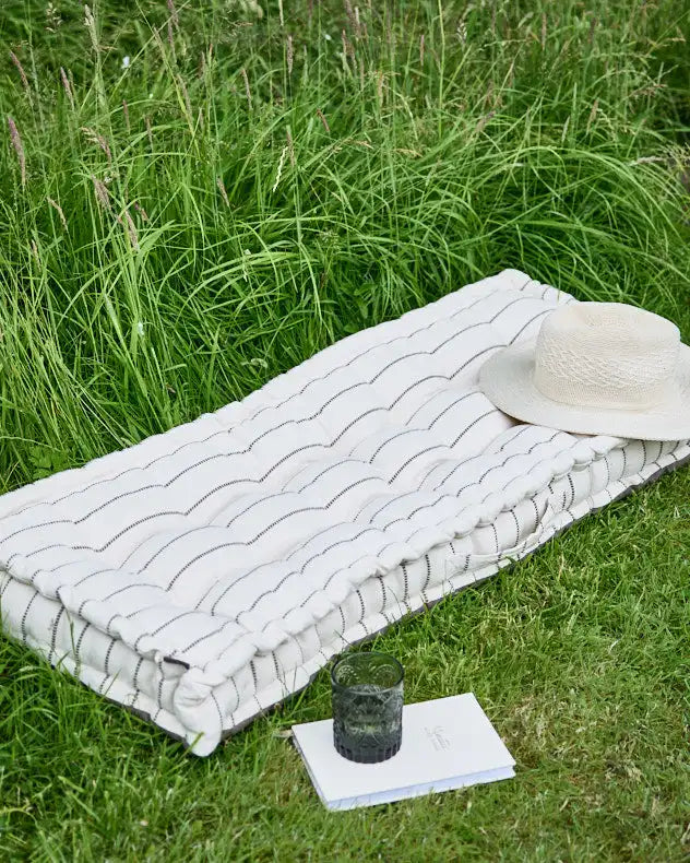 white brown bench cushion