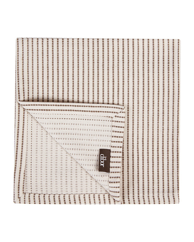 Set of 4 Ticking Stripe Cotton Napkins