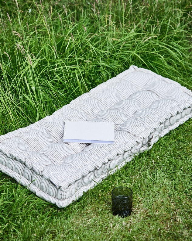 Ticking Stripe Garden Bench Cushion