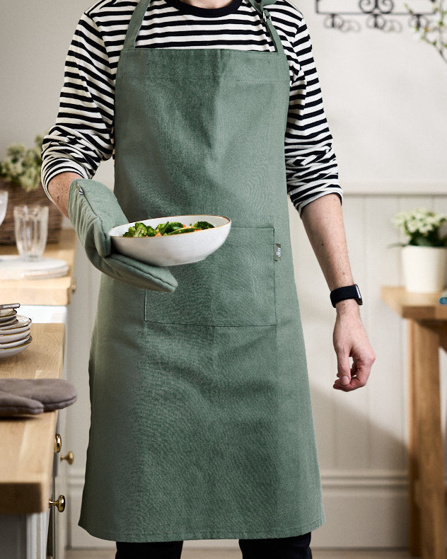 Forest Green Plain Cotton Apron