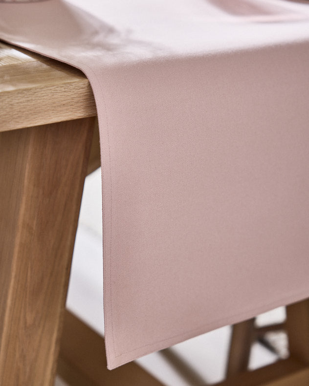 Rose Blush Cotton Table Runner