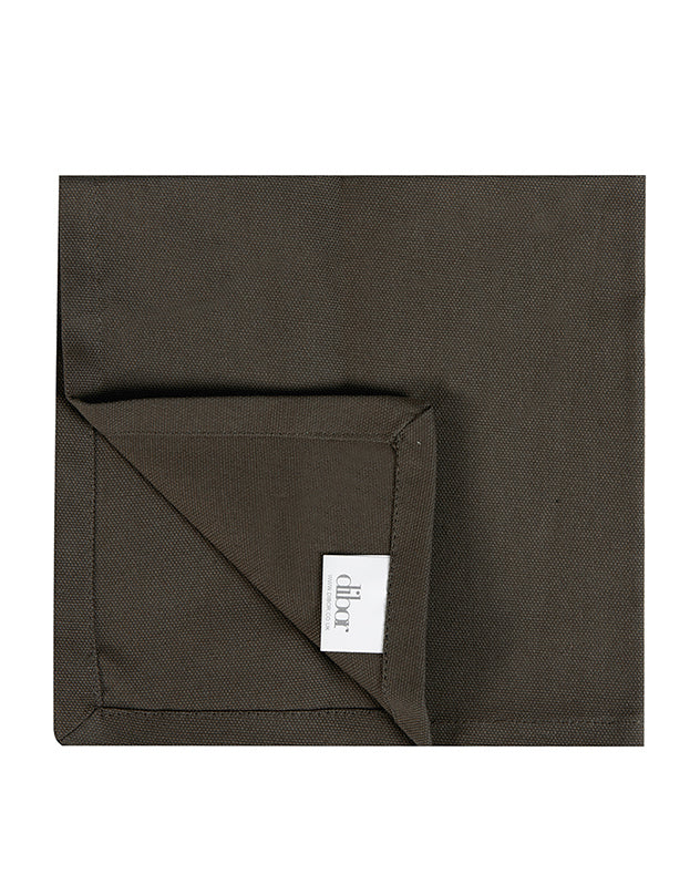 Set of 4 Mocha Cotton Napkins