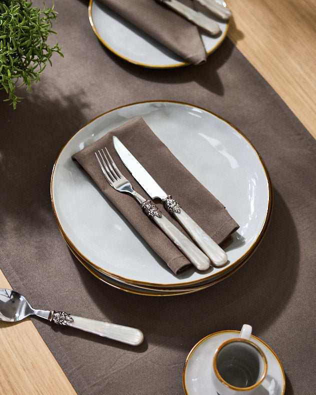 Brown 100% Cotton Napkins - Set of 4 Mocha Cotton Napkins