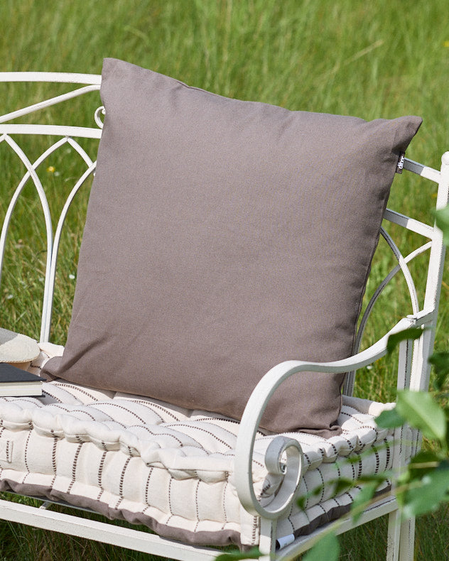 Brown 100% Cotton & Polyester Home Living Seat Pads - Mocha Cotton Cushion