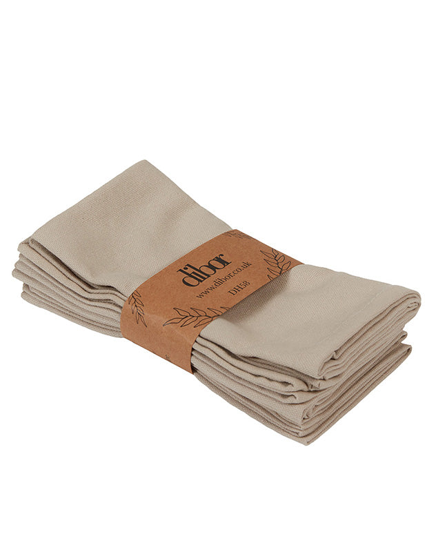 Set of 4 Ecru Cotton Napkins