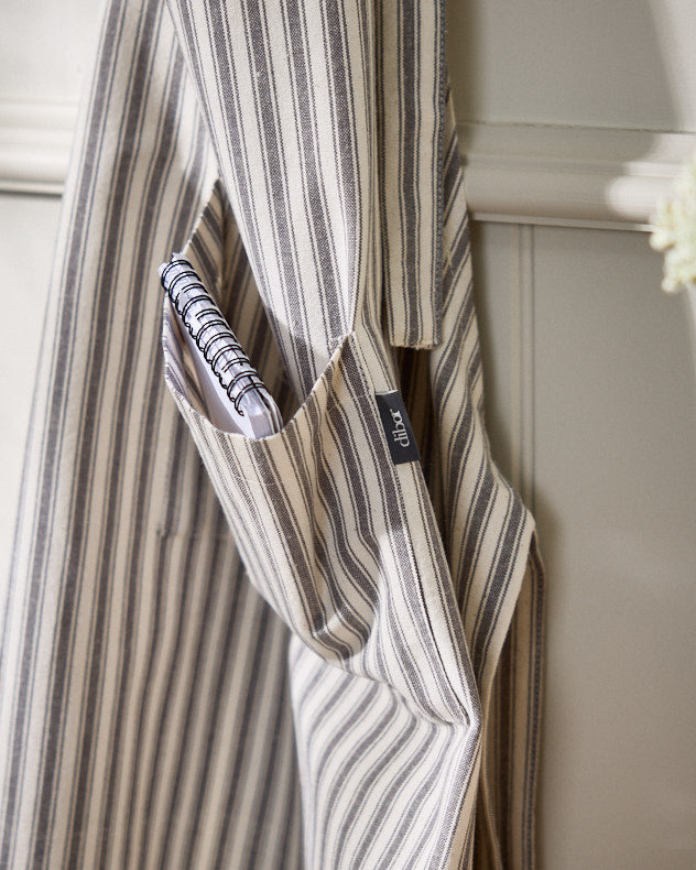 Pyreneés Grey Stripe Cotton Apron