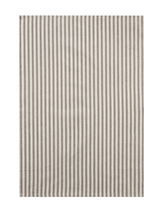 Grey Stripe Cotton Tea Towel