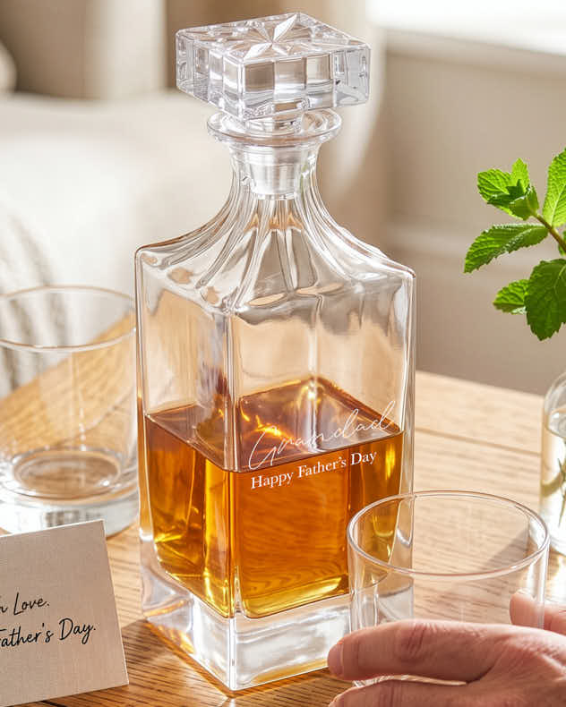 Father's Day Personalised Glass Decanter Gift