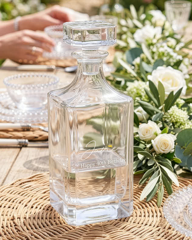 Luxury Personalised Glass Decanter Gift