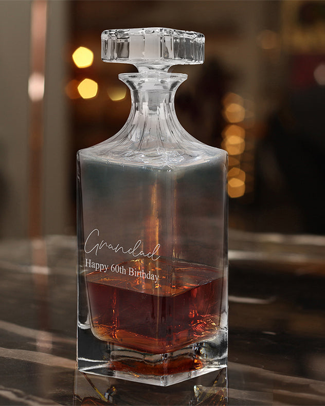 Luxury Personalised Glass Decanter Gift