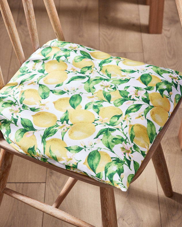 Lemon Pattern Luxury Cotton Scatter Cushion