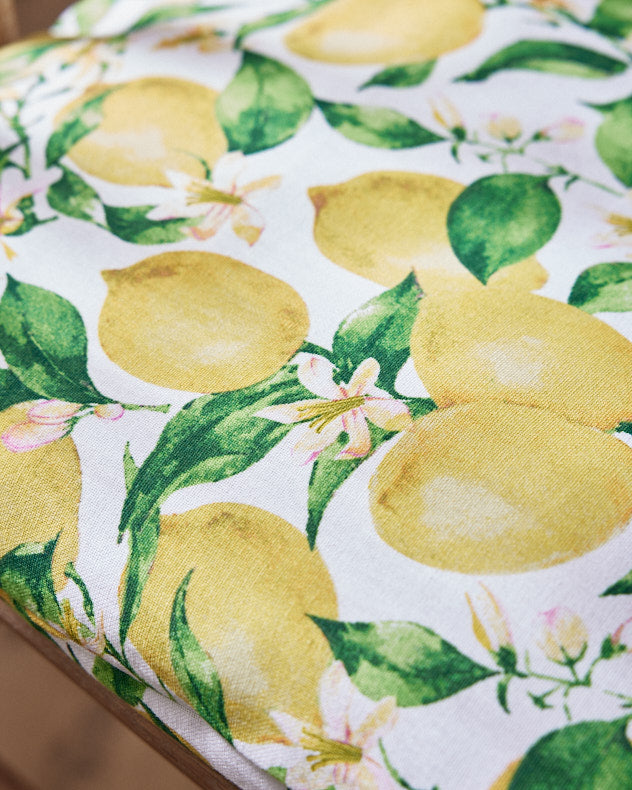 Lemon Pattern Luxury Cotton Scatter Cushion