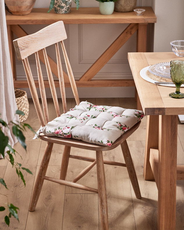 Country Garden Floral Dining Chair Seat Pad