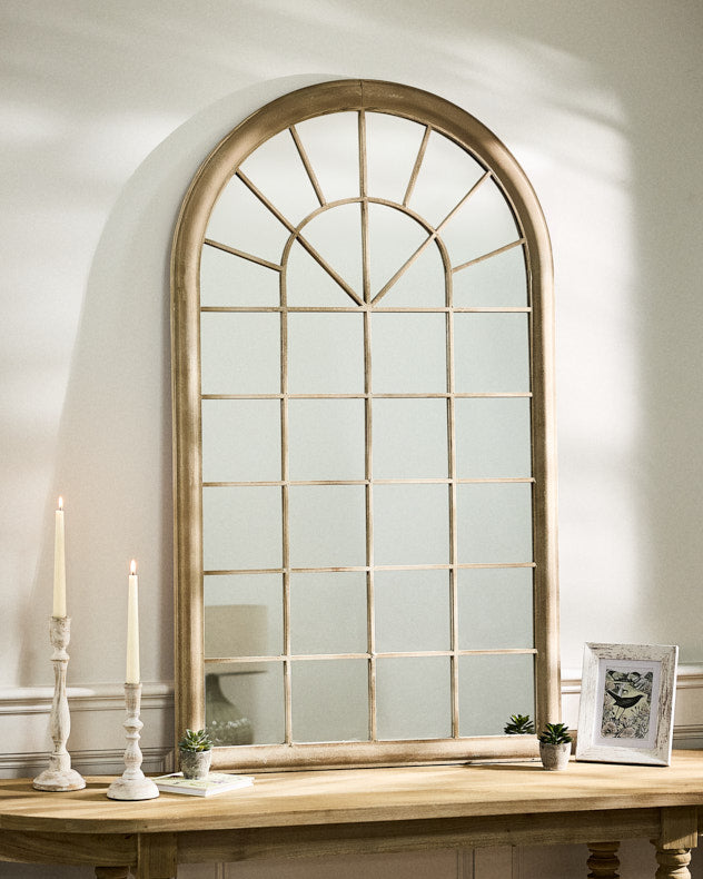 Tall Round Arch Window Mirror