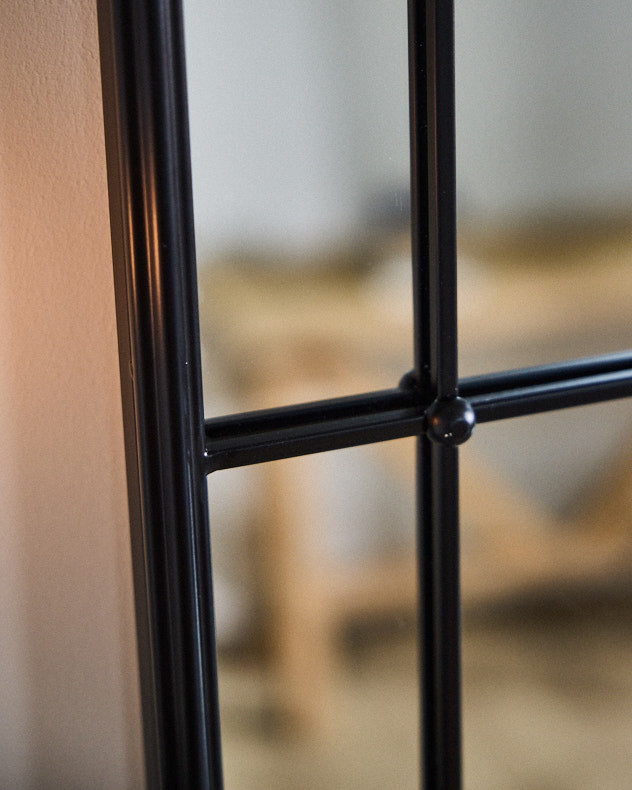 Mirror - Canet Black Tall Indoor Mirror 107cm x 65cm