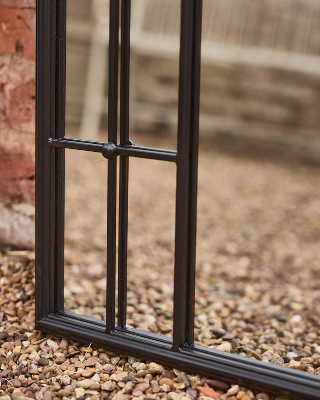 Mirror - Canet Black Tall Rounded Arch Mirror 107cm x 65cm