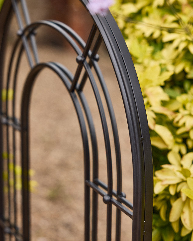 Canet Black Tall Rounded Arch Mirror