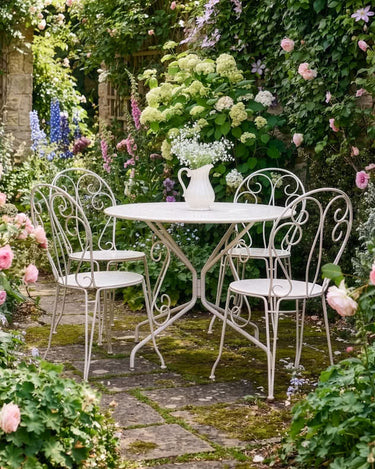 Amelie Four Person Iron Bistro Set