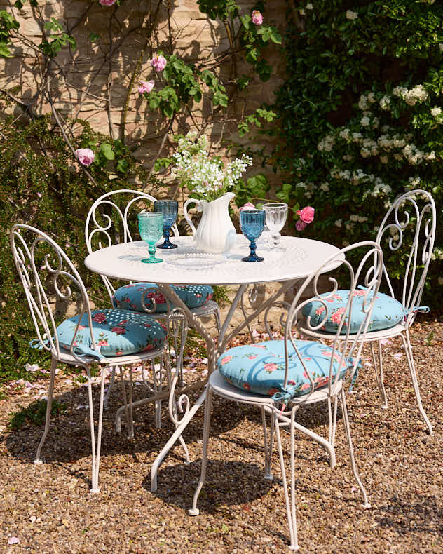 Amelie Four Person Iron Bistro Set