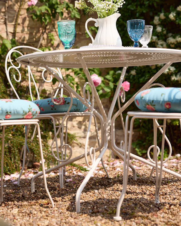 Amelie Four Person Iron Bistro Set
