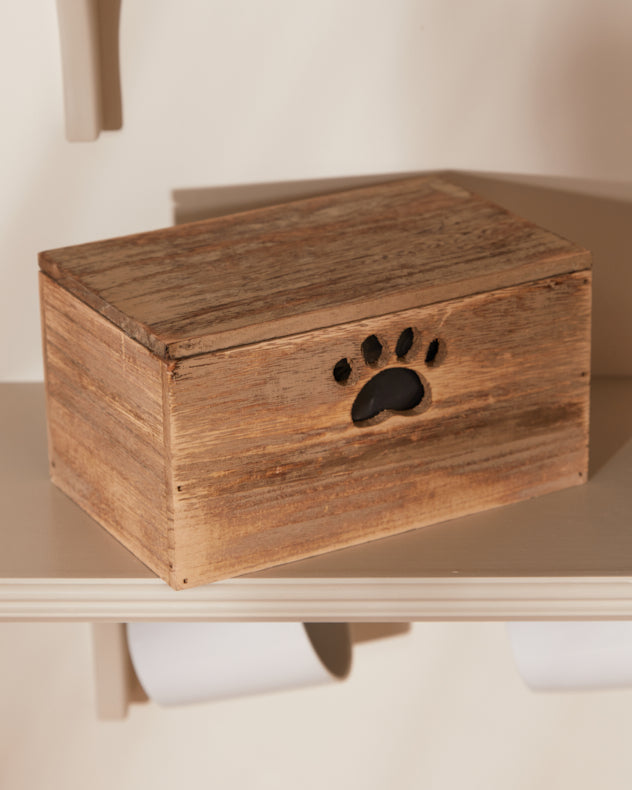 Wooden Pet Treat Box With Lid