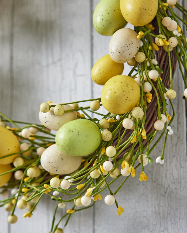 Yellow and Green Easter Eggs Wreath