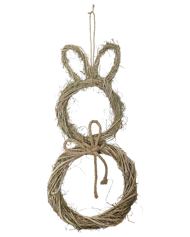 Wicker Rabbit Hanging Decoration