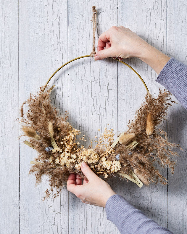 Dried Flowers Half Wreath