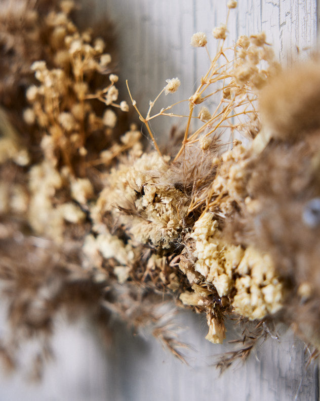 Dried Flowers Half Wreath