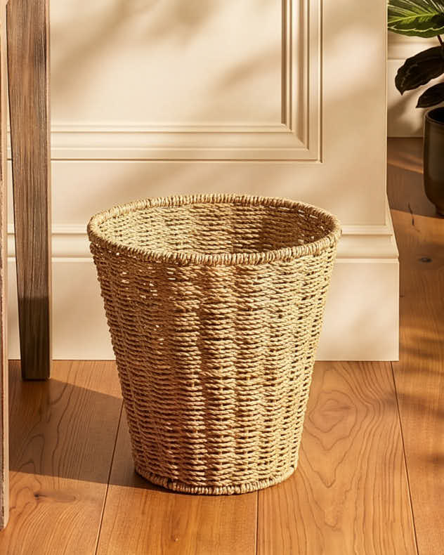 Seagrass Round Waste Paper Basket