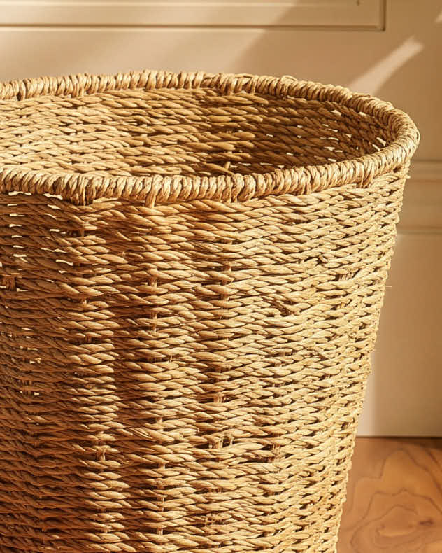 Seagrass Round Waste Paper Basket