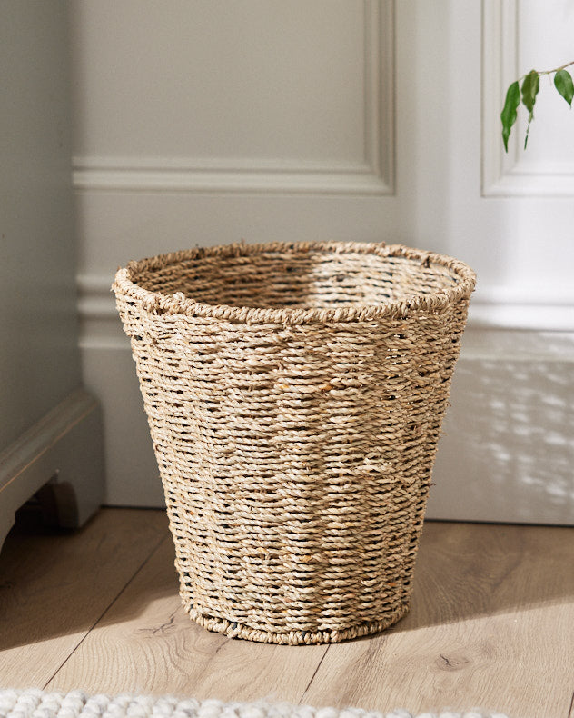 Seagrass Round Waste Paper Basket