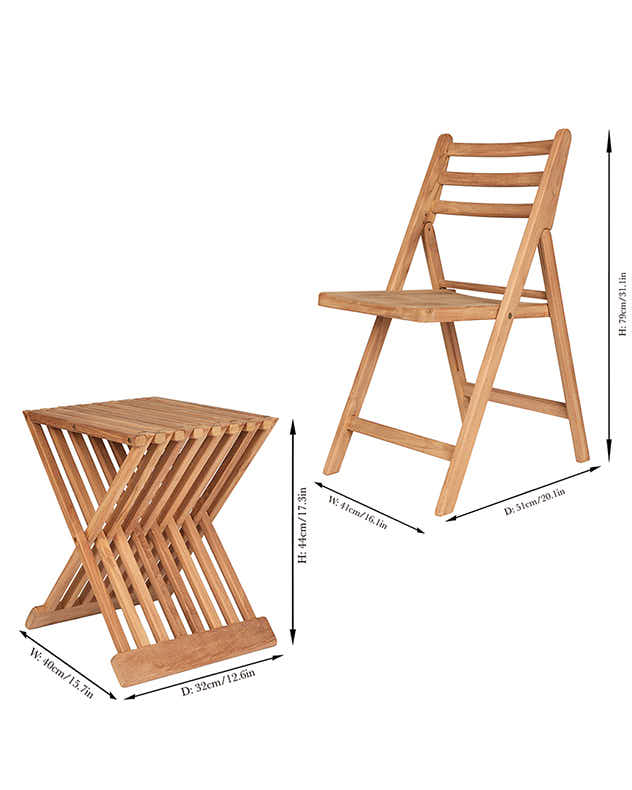 Garden Furniture - 3 Piece Wooden Garden Bistro Set