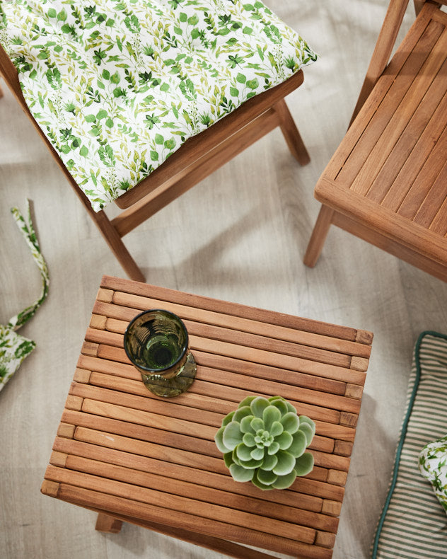 3 Piece Wooden Garden Bistro Set top view 