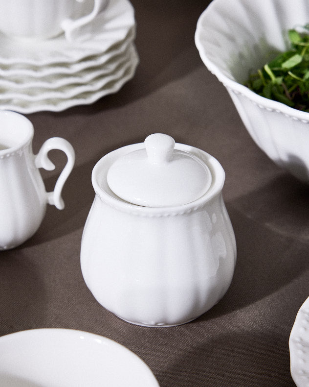 Mysa White Porcelain Sugar Bowl