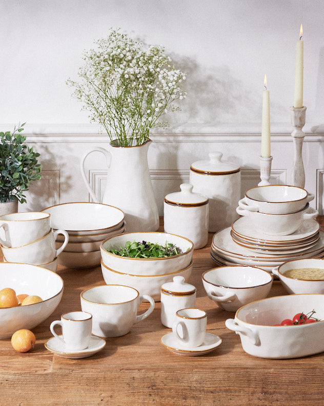 Ivory Ceramic Tableware Collection