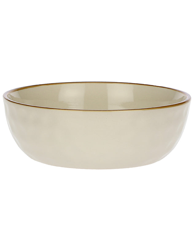 Petra Ivory Ceramic Salad Bowl
