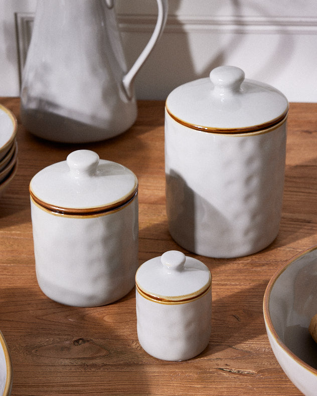 Small Grey Ceramic Tableware - Seda Grey Ceramic Jars