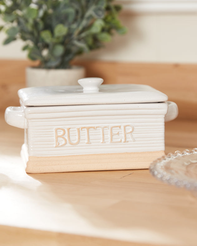 Rustic 2025 butter dish