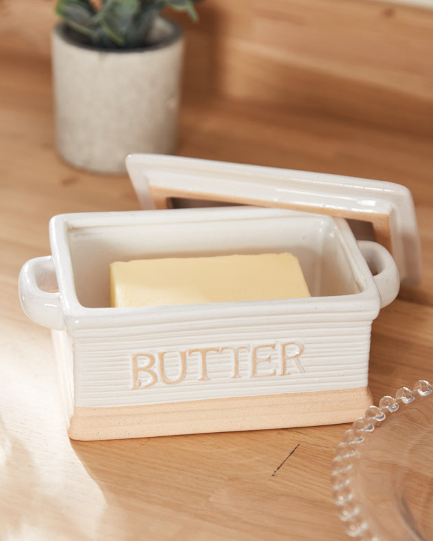 Rustic shop butter dish