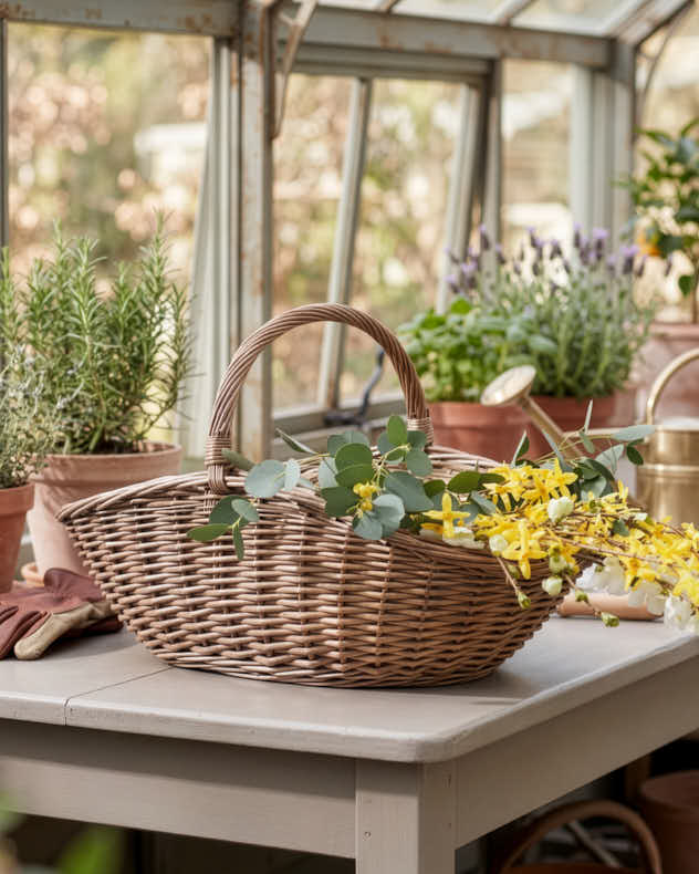 Antique Wash Harvesting Basket