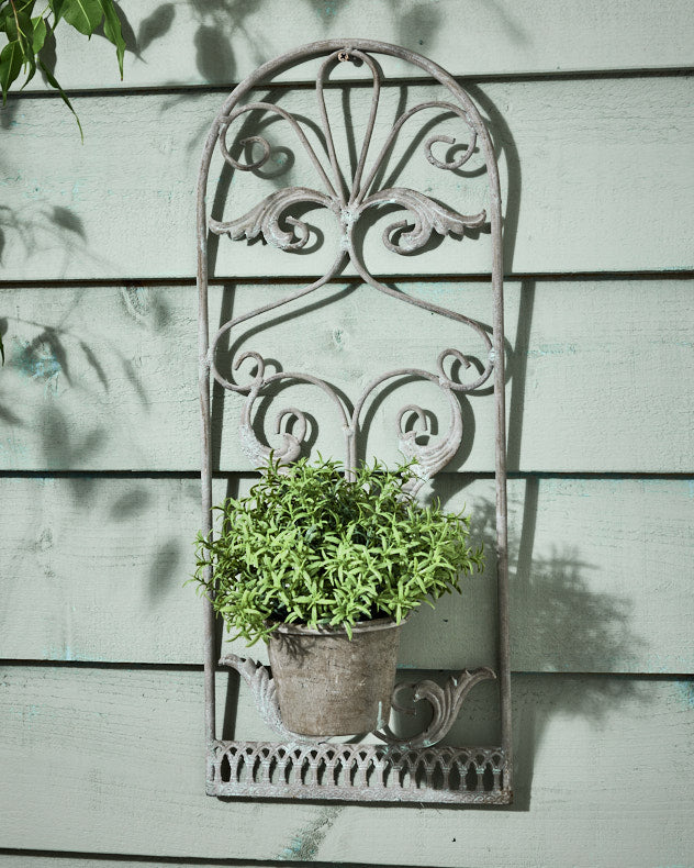 French Style Scrolled Wall Planter