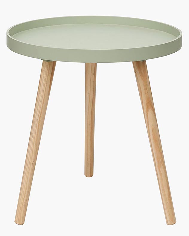 Arvia Sage Green and Pine Side Table